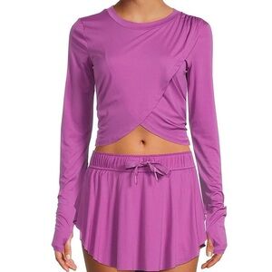 Free People Movement On Point Layer Top in Purple Women’s Athletic Too Size M
